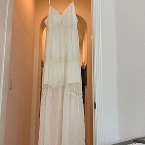 Beautiful off white lace and sheer dress